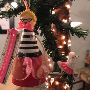 Betsy Johnson Poodle Skirt Christmas Ornament
